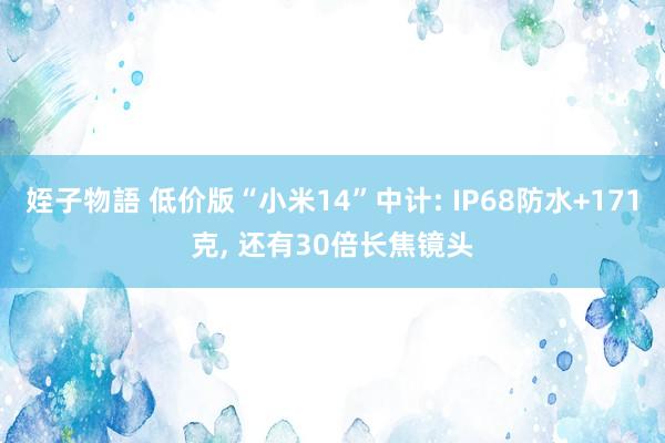 姪子物語 低价版“小米14”中计: IP68防水+171克, 还有30倍长焦镜头