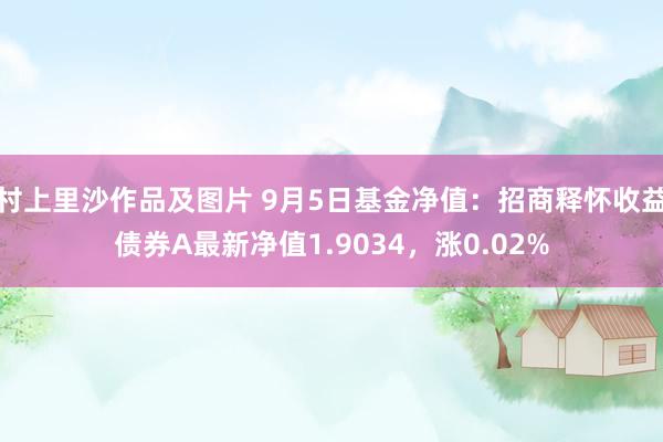 村上里沙作品及图片 9月5日基金净值：招商释怀收益债券A最新净值1.9034，涨0.02%