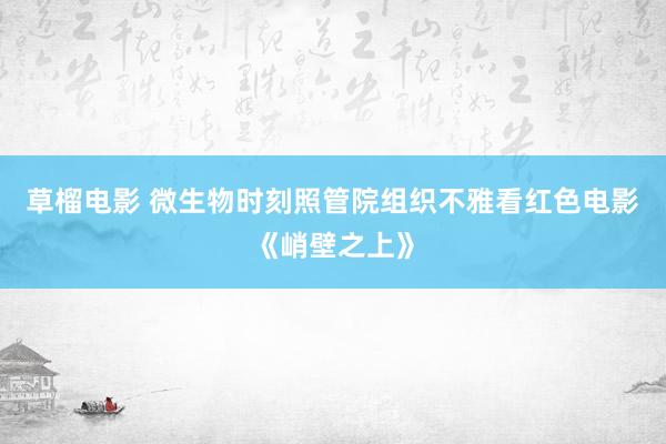 草榴电影 微生物时刻照管院组织不雅看红色电影《峭壁之上》